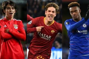 Collage De Joao Felix Zaniolo Y Hudson Odoi Afp
